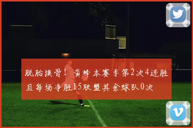 脱胎换骨！黄蜂本赛季第2次4连胜且每场净胜15联盟其余球队0次